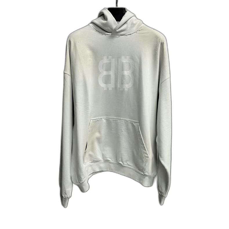 Balenciaga Balenciaga Beige Letter Print Hoodie-2505 Size US L / EU 52-54 / 3 - 1 Thumbnail