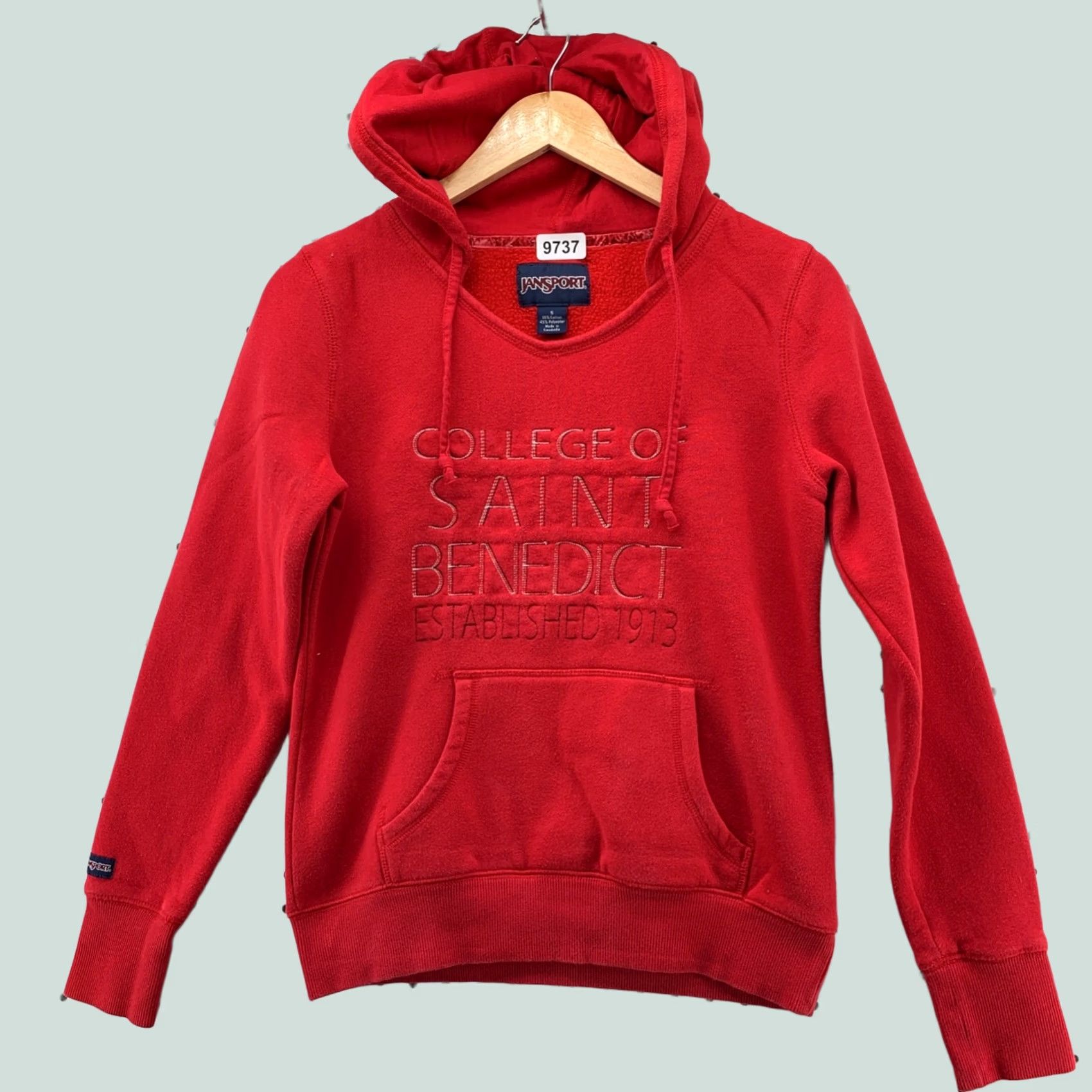 Jansport Vintage College OF Benedict Hoodie Sweatshirt Womens Small Jansports 18.5x23 Size S / US 4 / IT 40 - 1 Thumbnail