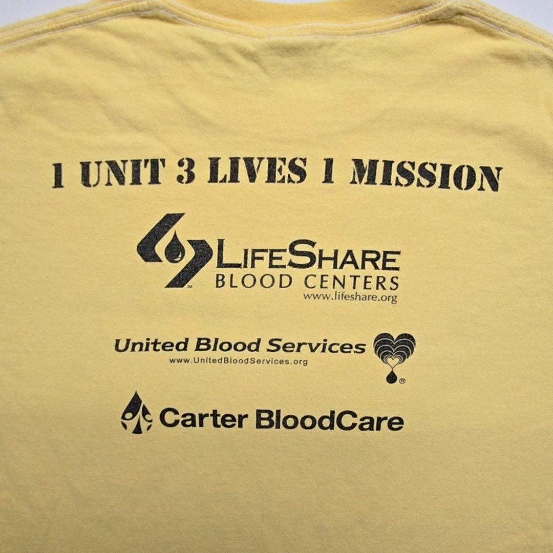 Vintage Vintage Mash Bash Blood Drive Shirt Yellow XL Charity Tee Size US XL / EU 56 / 4 - 6 Thumbnail