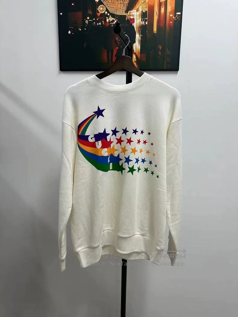 Gucci Gucci Rainbow Star Logo Sweatshirt Size US S / EU 44-46 / 1 - 1 Thumbnail
