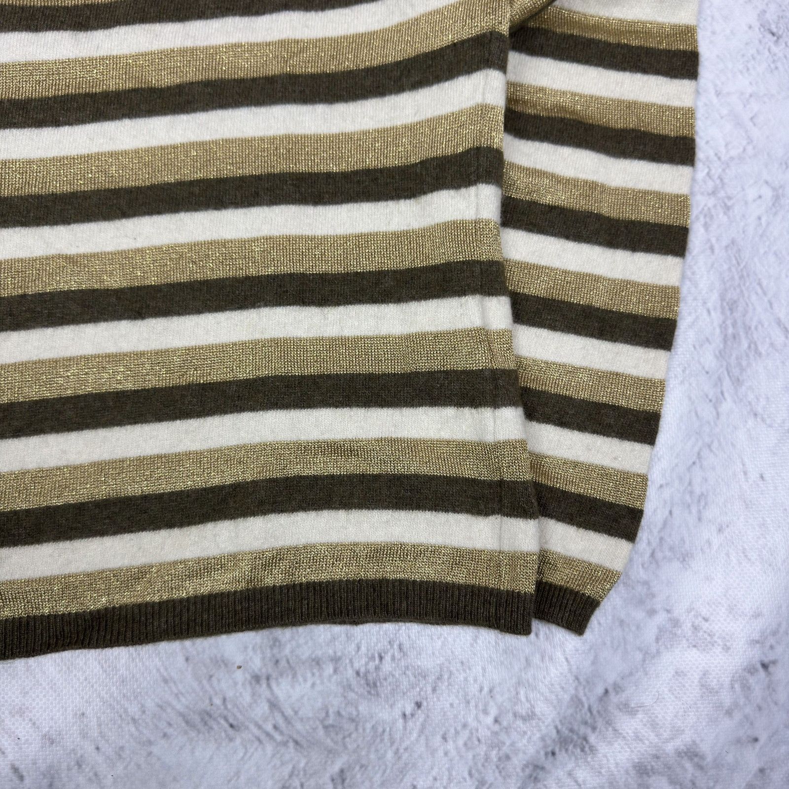 Dolce & Gabbana Dolce & Gabbana Womens Wool Striped Knit Turtle Neck Sweater Size L / US 10 / IT 46 - 8 Thumbnail
