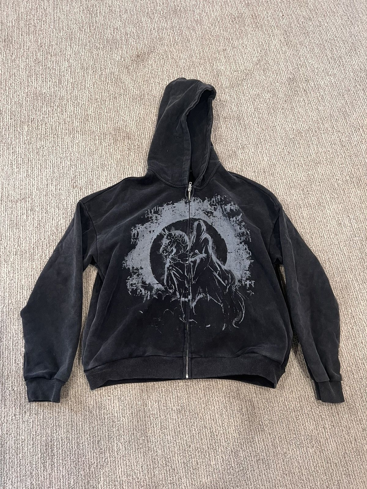 Streetwear Ditch LA Charon Horseman Zip Up Black Coal | Grailed