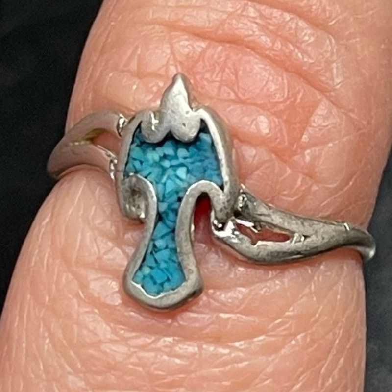 Other Vtg Native American Sterling Silver Thunderbird Ring sz 5.25 Size ONE SIZE - 1 Thumbnail