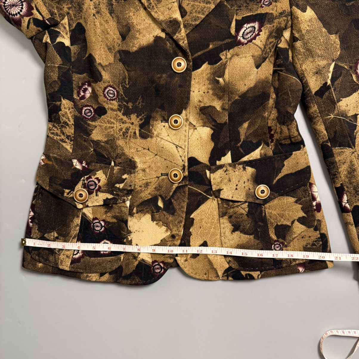 Moschino Moschino Brown Floral Pattern Wool blazer- 90s Size M / US 6-8 / IT 42-44 - 14 Thumbnail
