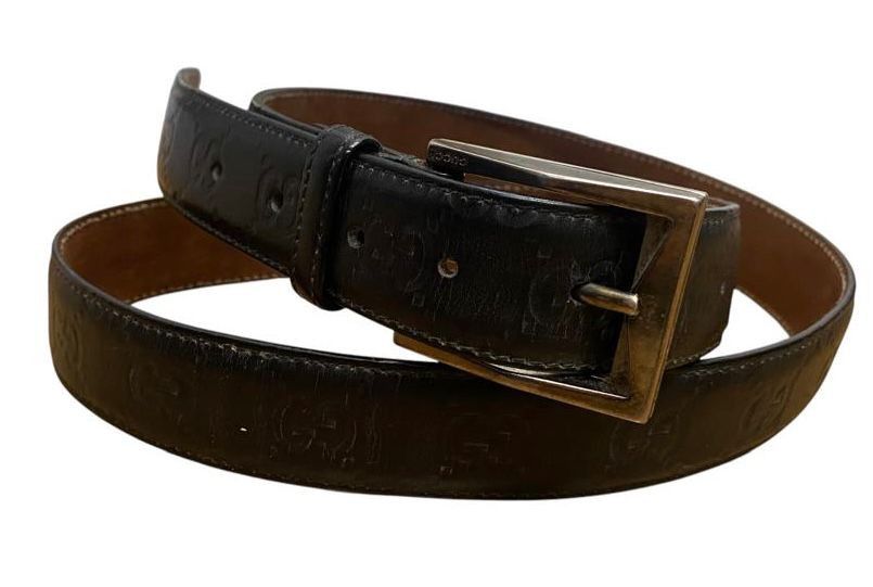 Gucci 💥Delete💥Vintage Gucci Leather Belt Size 46 - 2 Thumbnail