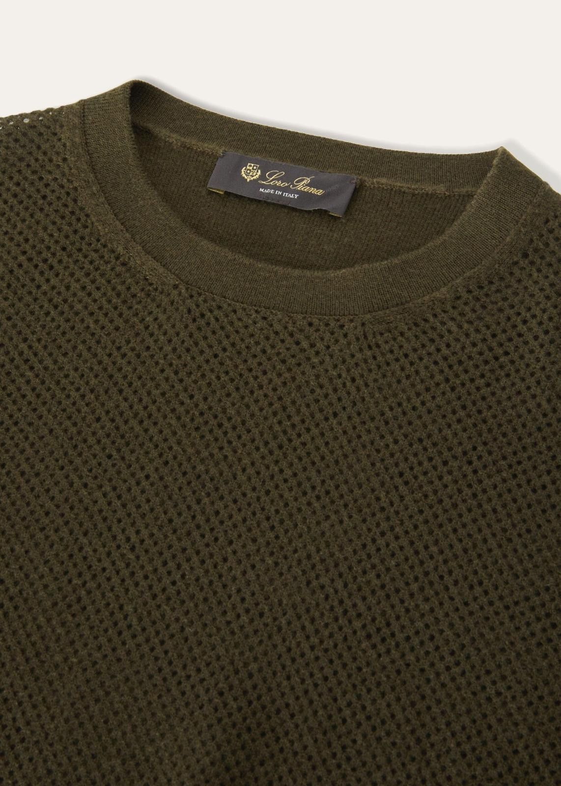 Loro Piana o1srvl11e0824 Port Douglas Crewneck Sweater in Olive Green Size XL / US 12-14 / IT 48-50 - 7 Thumbnail