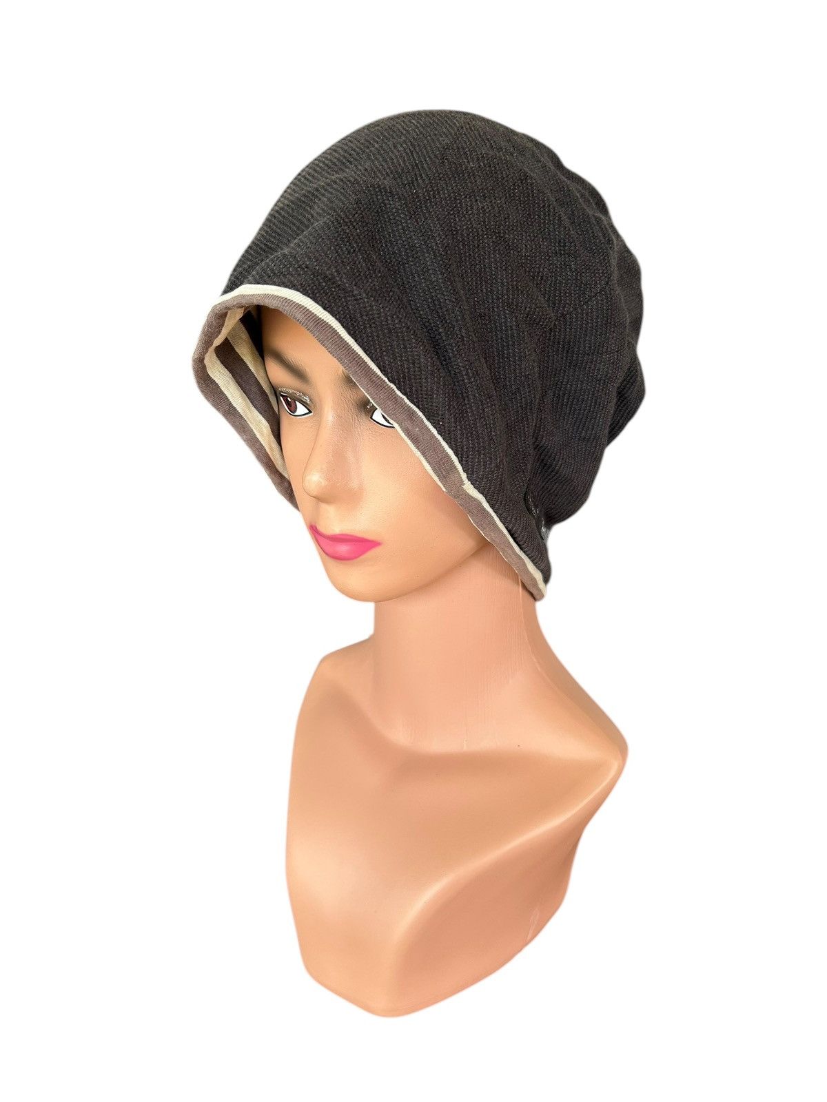 Japanese Brand × Kapital × Vintage Sunfaded Japanese Punk Bondage Style Reversible Beanie Hats Size ONE SIZE - 5 Thumbnail
