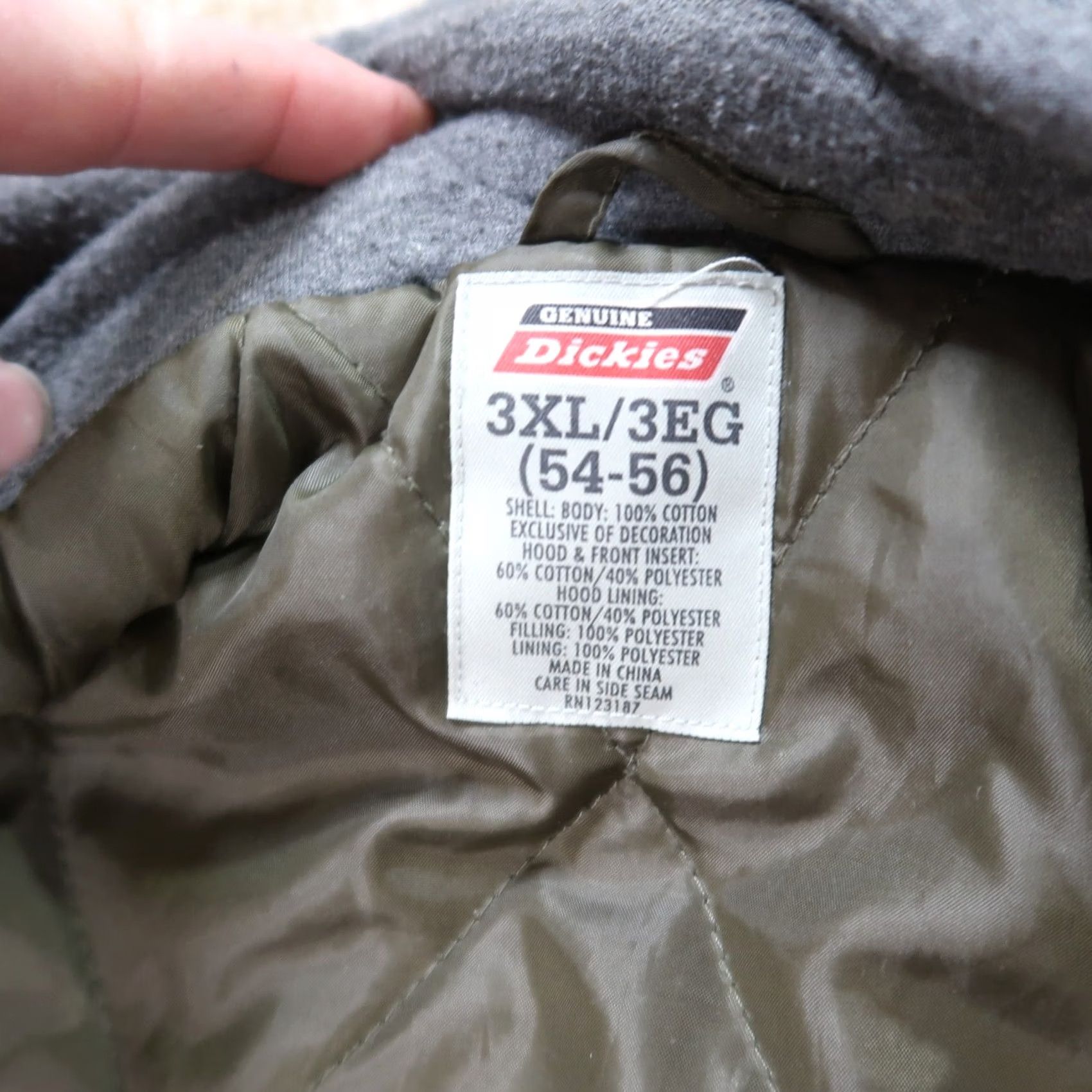 Dickies VINTAGE Dickies Quilted Lined Jacket Hooded 3XL Green Canvas Workwear Mens Bomber Jacket Size US XXL / EU 58 / 5 - 6 Thumbnail