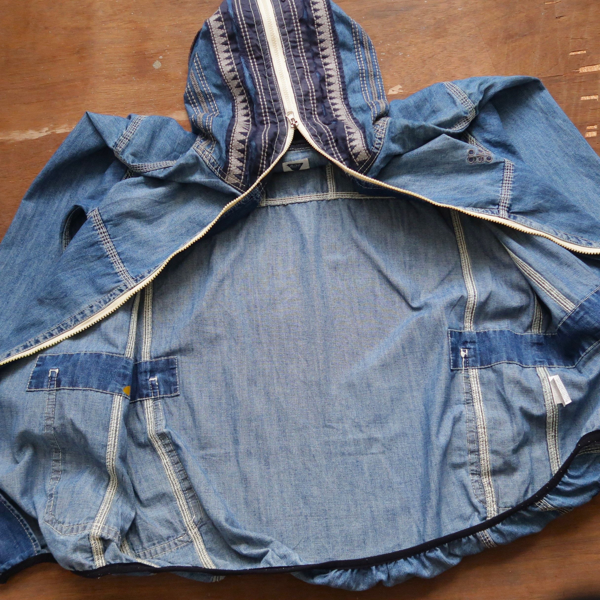 Kapital 90s Kapital GSC Distressed Native Denim Full Zip Hoodie Size US XL / EU 56 / 4 - 14 Thumbnail