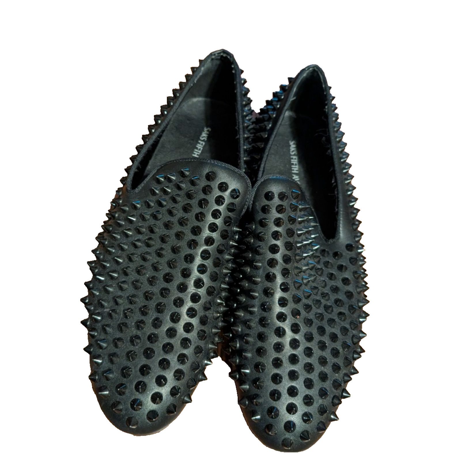 Saks Fifth Avenue Saks Fifth Avenue Studded Loafers Shoes Black Leather 9.5 Size US 9.5 / EU 42-43 - 2 Thumbnail