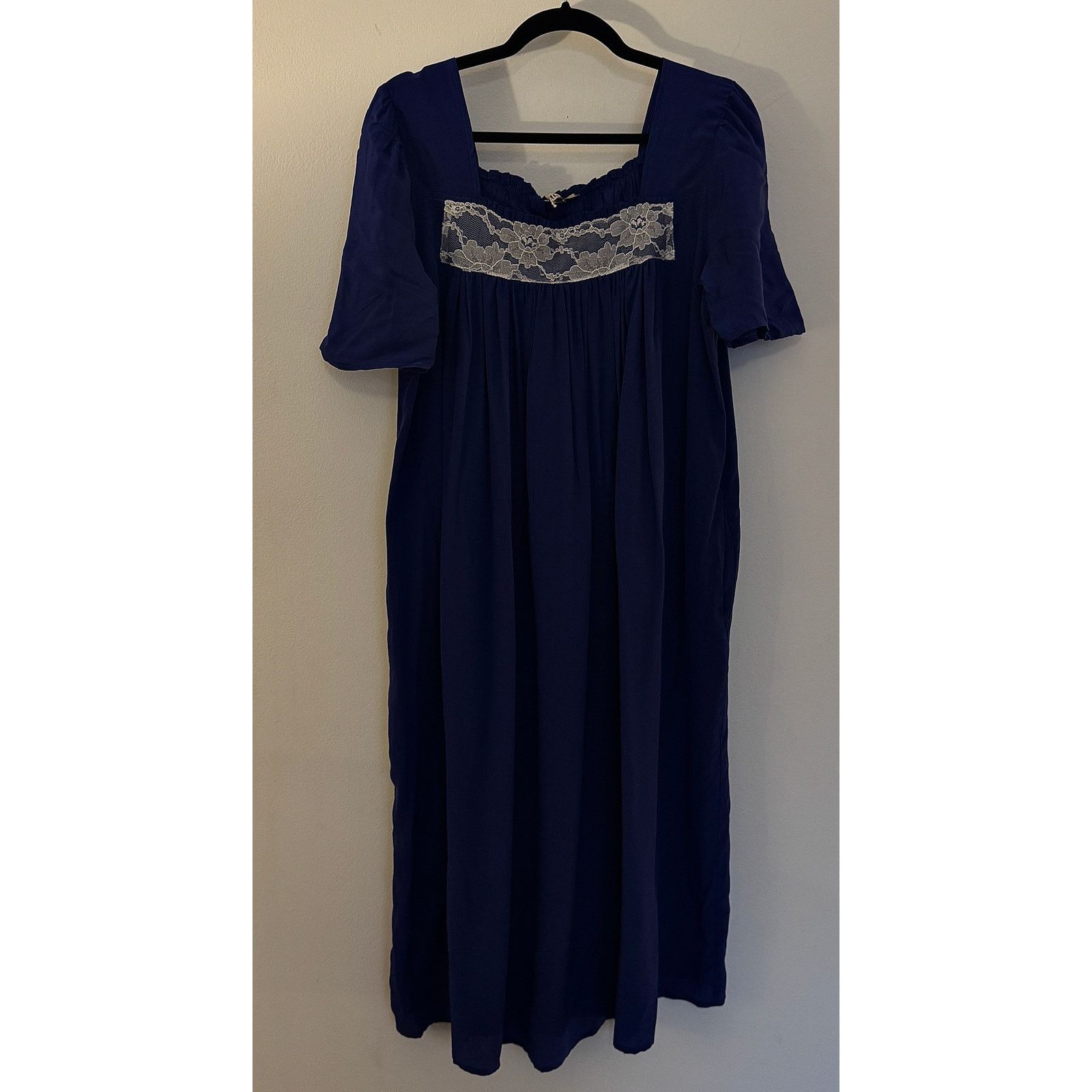 Other Atelier Lilibon NWT Women's Eva Silk Lace Dress in Blue Size ONE SIZE - 1 Thumbnail