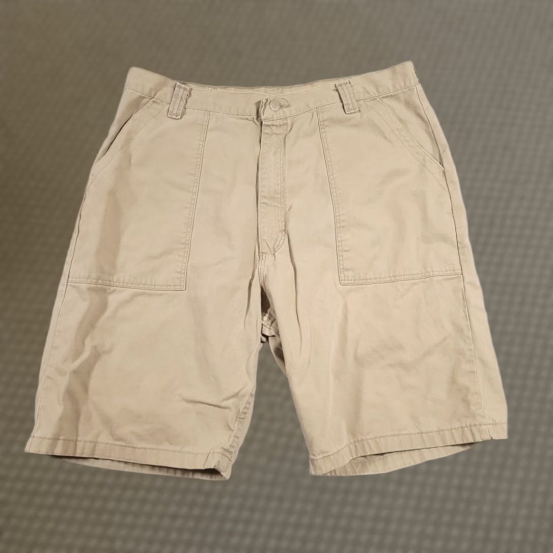 Wrangler VINTAGE Wrangler Bermuda Denim Jean Shorts Mens 36 Khaki Tan Flap Pockets Camp USA Utility Workwear 90s Mens Size US 36 / EU 52 - 1 Thumbnail