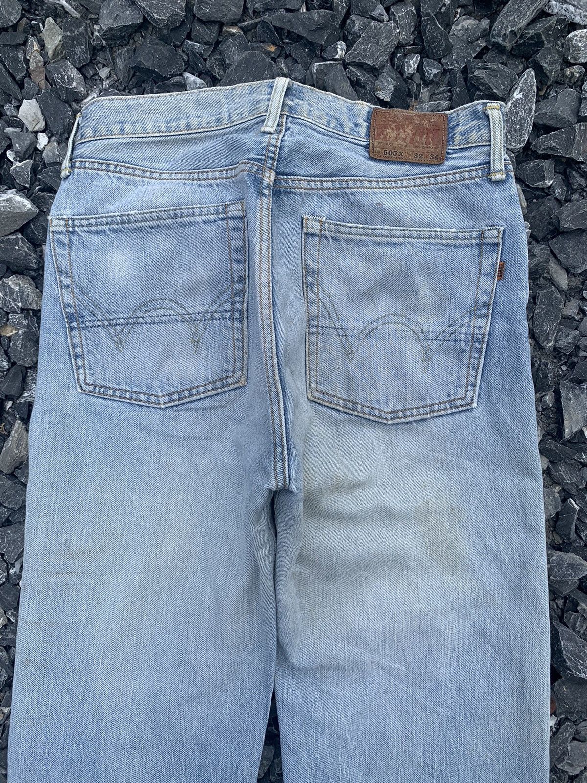 Edwin × Kapital × Vintage VINTAGE EDWIN 505X SELVEDGE BAGGY FADED DISTRESSED DENIM Size US 31 - 8 Thumbnail