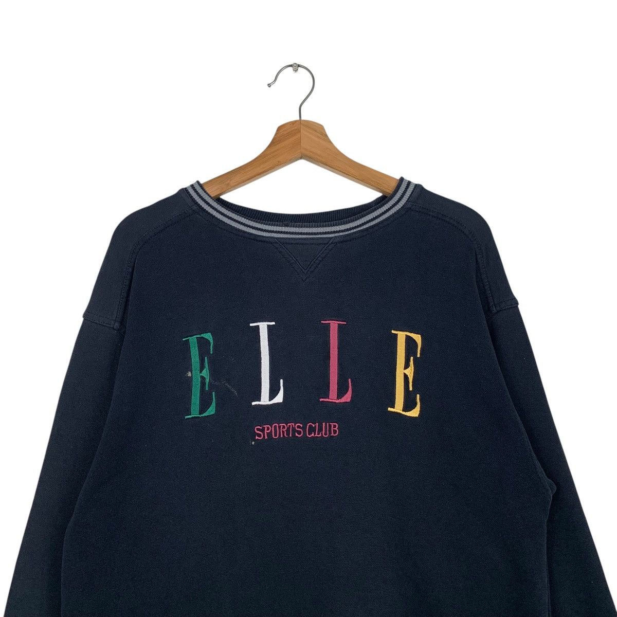 Japanese Brand ELLE Sport Club Embroidery Big Logo Sweatshirt #1878-C82 Size US M / EU 48-50 / 2 - 2 Thumbnail