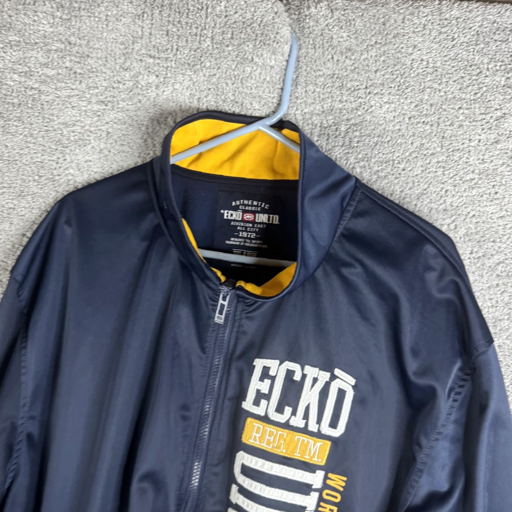 Ecko Unltd. Ecko Unltd Track Jacket Mens 3XL Blue Full Zip Rhino Graphic Logo Athletic Size US XXL / EU 58 / 5 - 5 Thumbnail