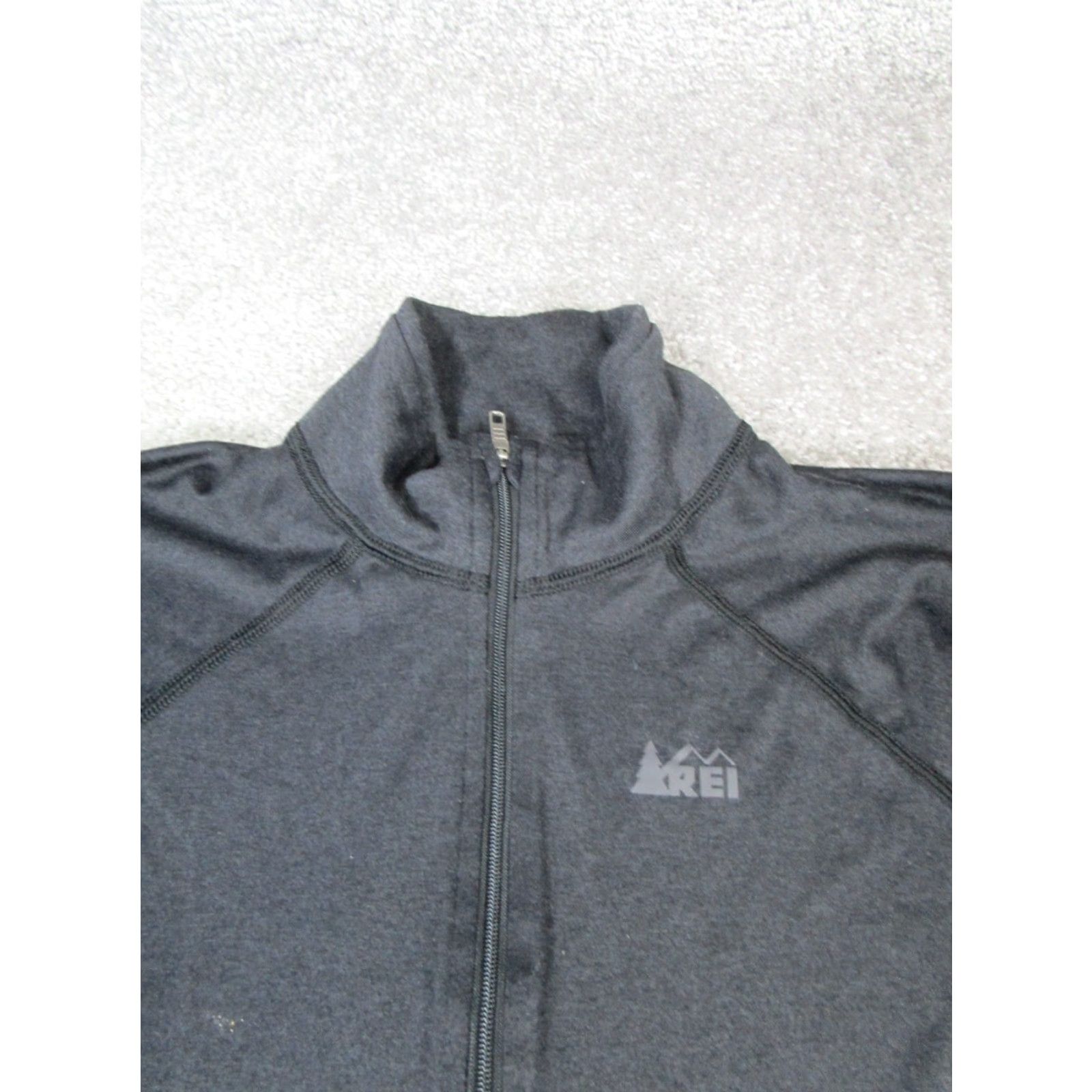 Vintage REI Womens Medium Black Hiking Quarter Zip Mock Neck Pullover Sweater Activewear Casual Sportswear - Mens? Wait end. Size M / US 6-8 / IT 42-44 - 2 Thumbnail