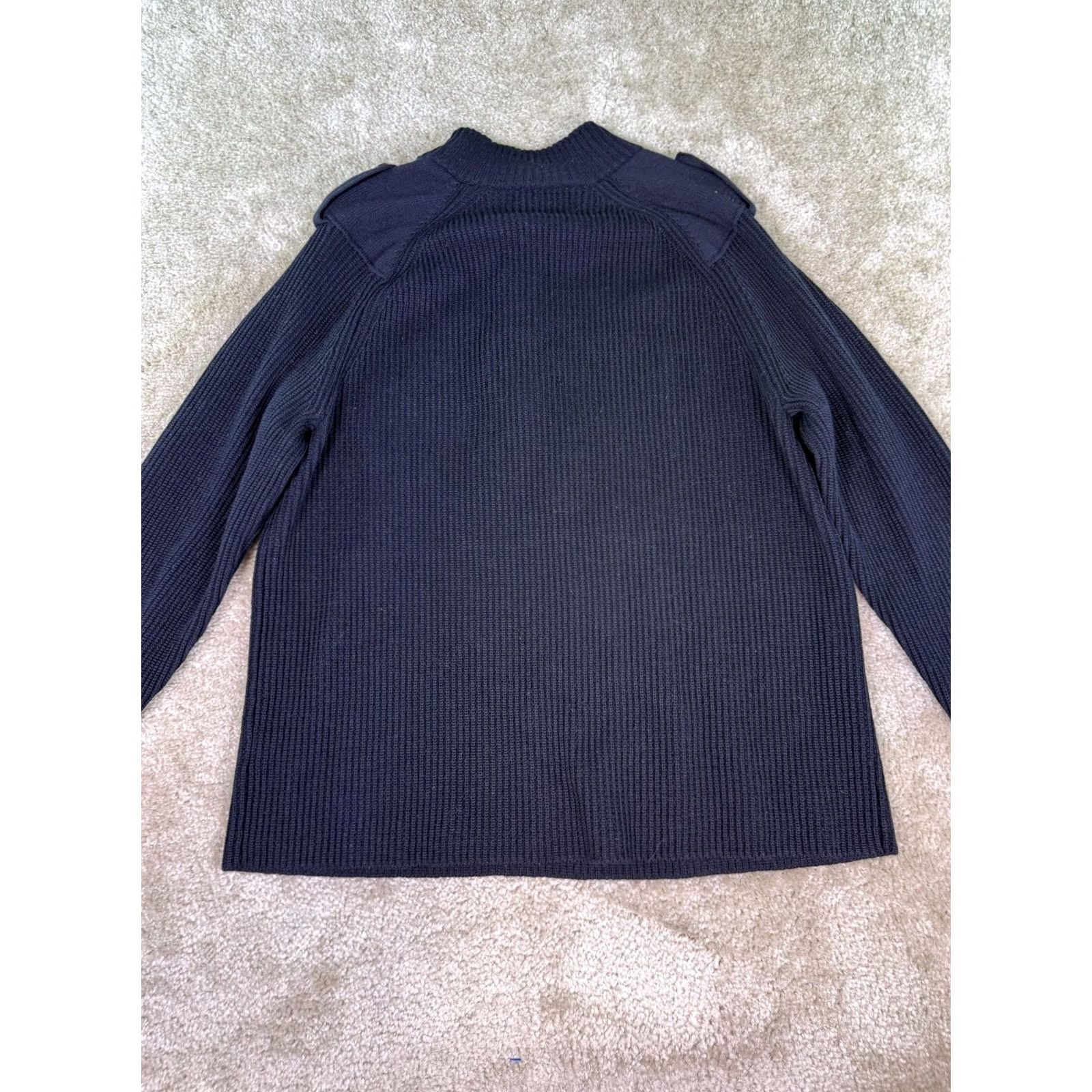 Banana Republic Banana Republic Wool Quarter Button Pullover Sweater Mens XL Black E230 - Classic Size US XL / EU 56 / 4 - 5 Thumbnail