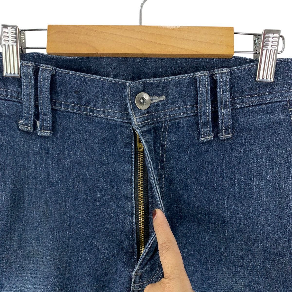 Japanese Brand TORAICHI Biker Style Japanese Denim Stretchable Cargo Pants Size US 32 / EU 48 - 4 Thumbnail
