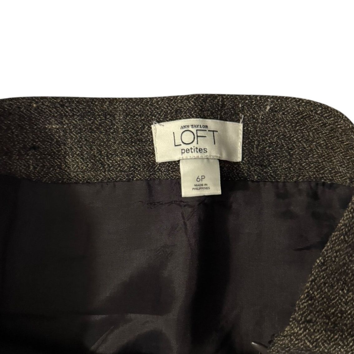 Loft Anne Taylor Loft Women’s Petite Brown Flared Skirt – Size 6P Size 30" / US 8 / IT 44 - 2 Thumbnail
