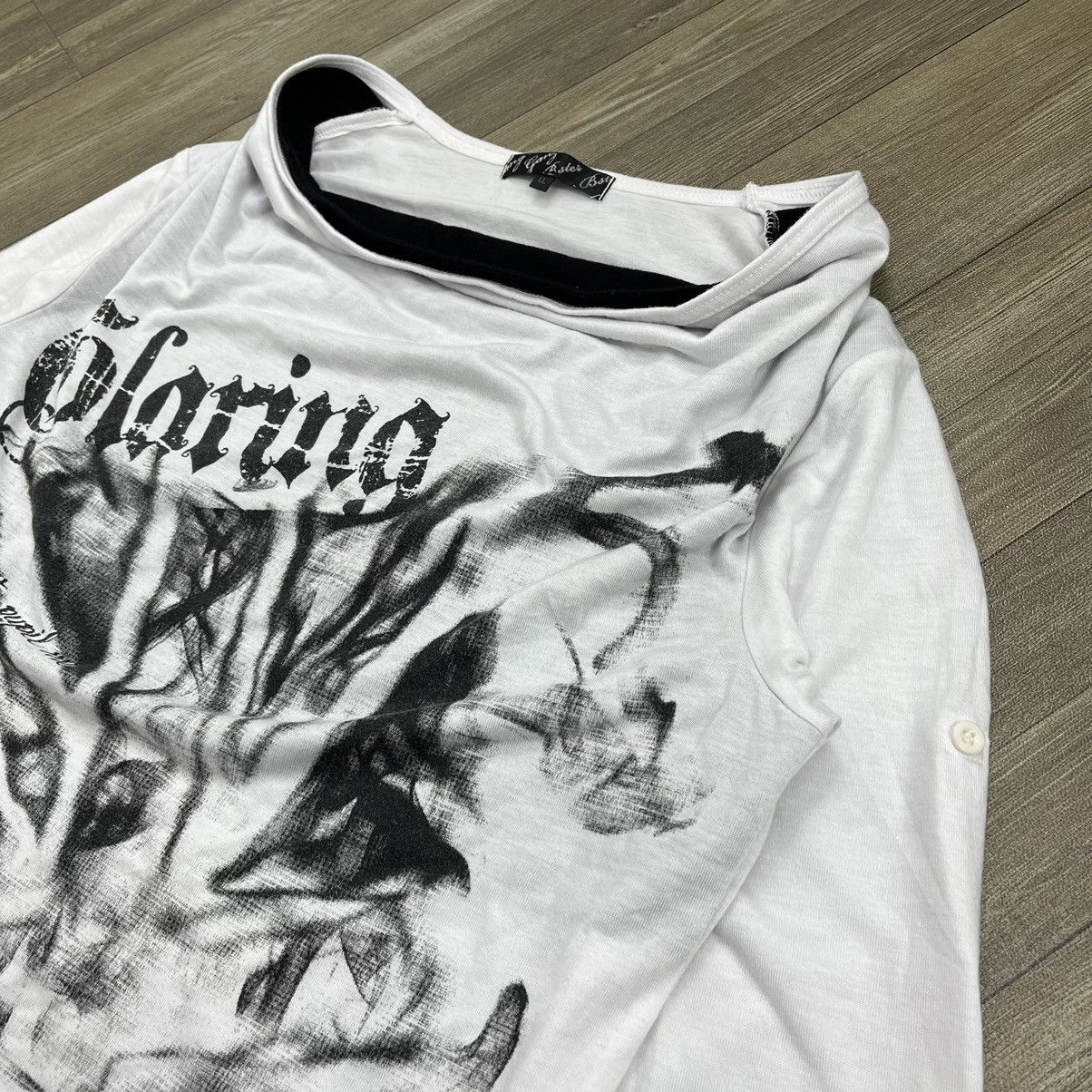 If Six Was Nine × Japanese Brand × Le Grande Bleu (L.G.B.) Y2K GangBster Poem Gothic Punk Style LongSleeve Ifsixwasnine Size US L / EU 52-54 / 3 - 6 Thumbnail
