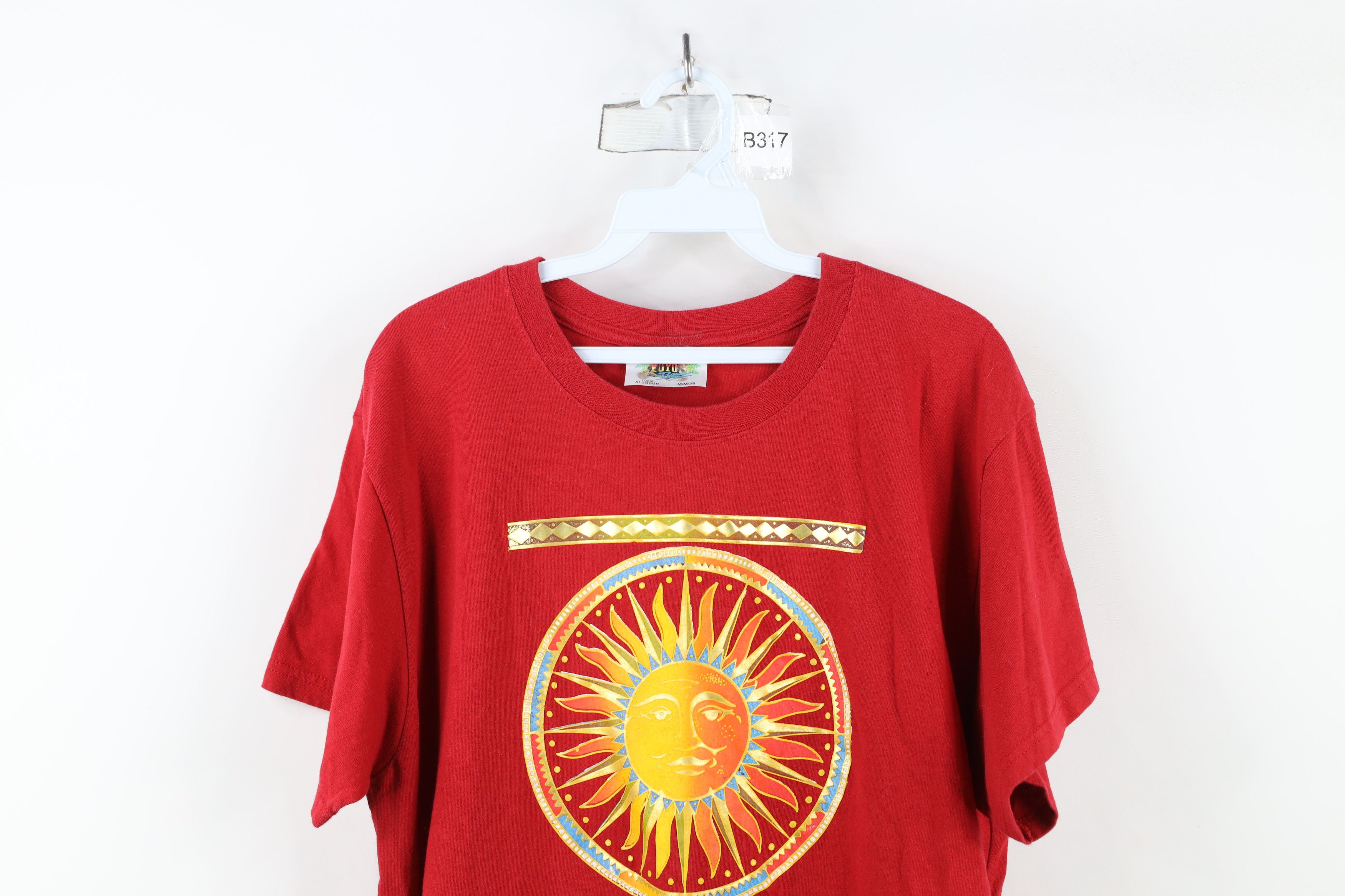 Vintage Vintage 90s Streetwear Celestial Sun Short Sleeve T-Shirt Size US M / EU 48-50 / 2 - 2 Thumbnail