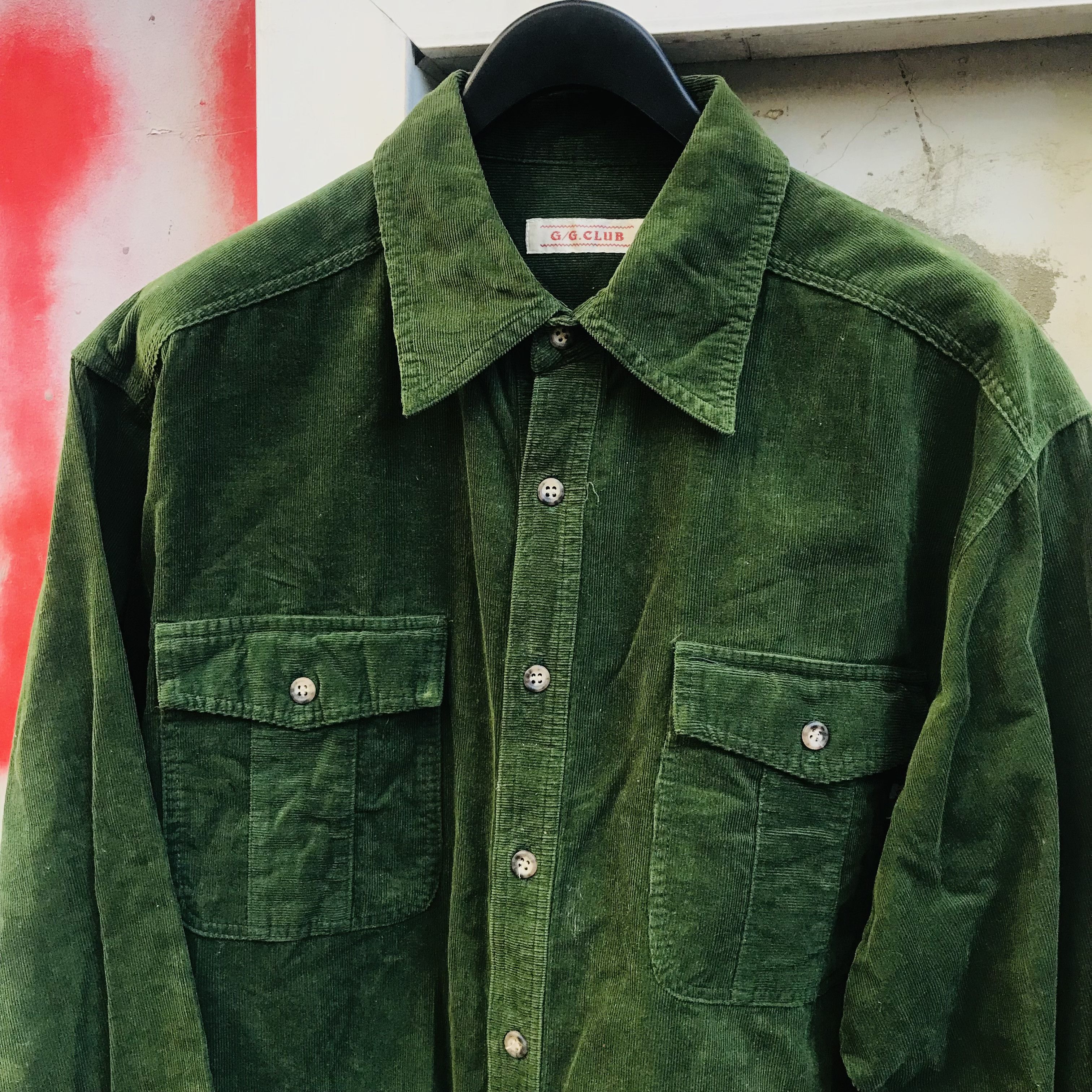 20471120 Vintage Monochrome Corduroy Shirt Size US M / EU 48-50 / 2 - 2 Thumbnail