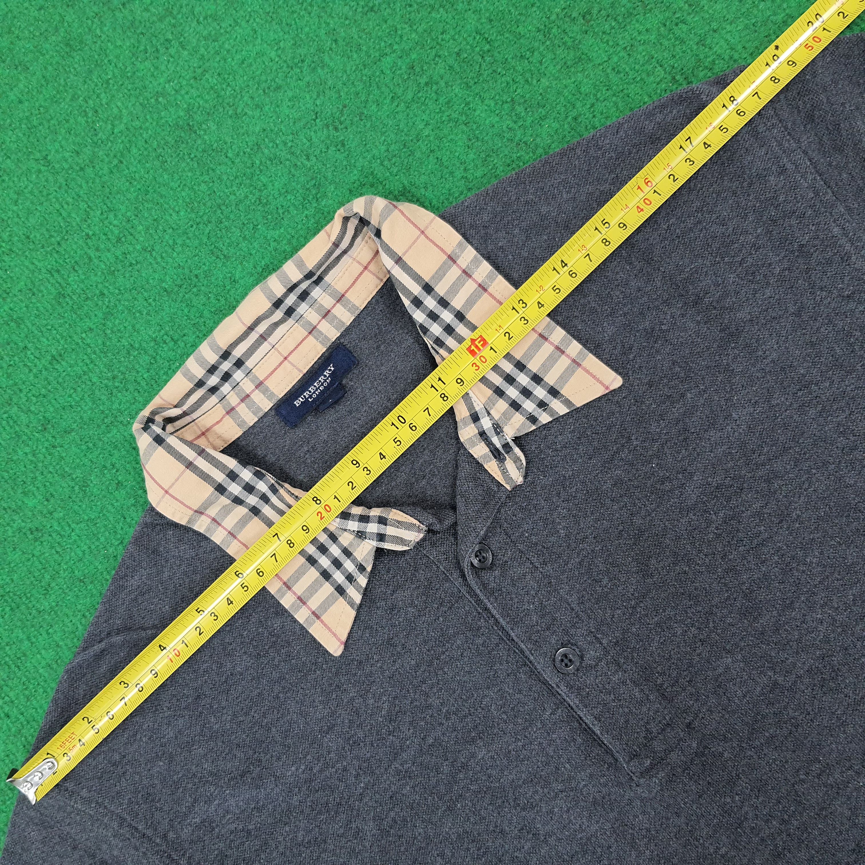 Burberry × Vintage Vintage Burberry London Nova Check Designer Polo Shirt Size US L / EU 52-54 / 3 - 9 Thumbnail