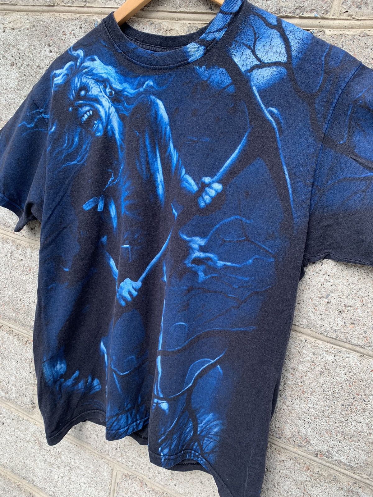 Band Tees × Iron Maiden × Vintage Iron Maiden All Over Print Benjamin Breeg Tour T Shirt Size US L / EU 52-54 / 3 - 4 Thumbnail