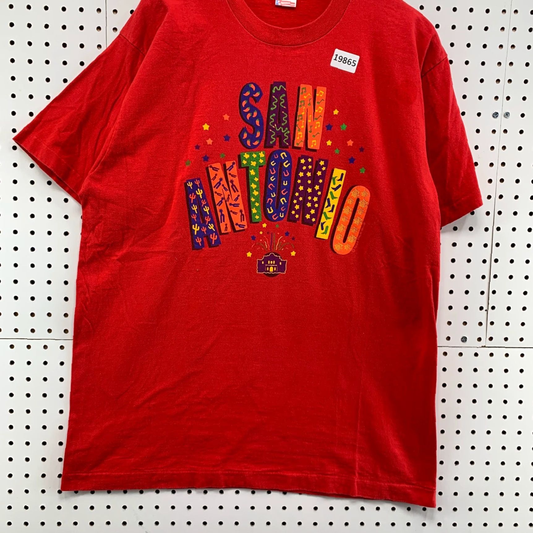 Fruit Of The Loom VINTAGE San Antonio Texas Shirt Mens XL Red 90s Single Stitch Made USA Fruit of the Loom T-Shirt Cowboys Size US XL / EU 56 / 4 - 6 Thumbnail