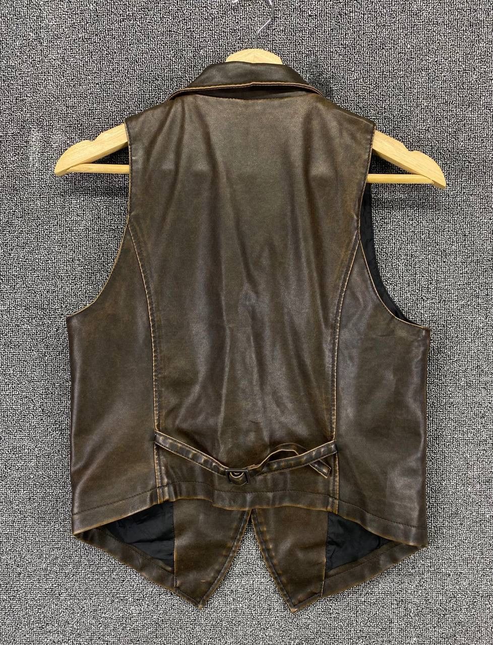 Japanese Brand Vintage Rebilah Leather Vest Size L / US 10 / IT 46 - 9 Thumbnail