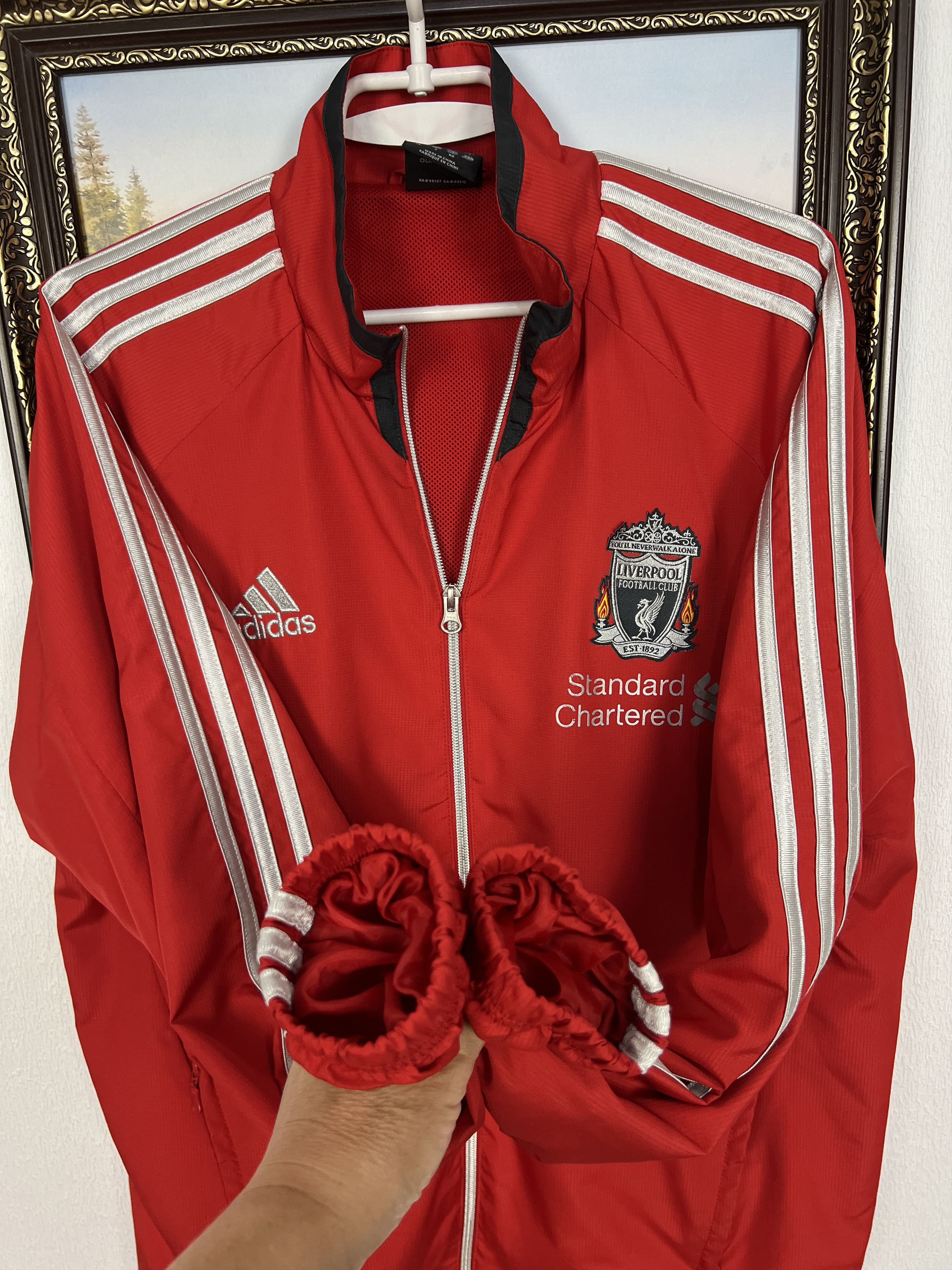 Adidas Vintage Adidas Liverpool Football Jacket Soccer Track Top Size US L / EU 52-54 / 3 - 6 Thumbnail