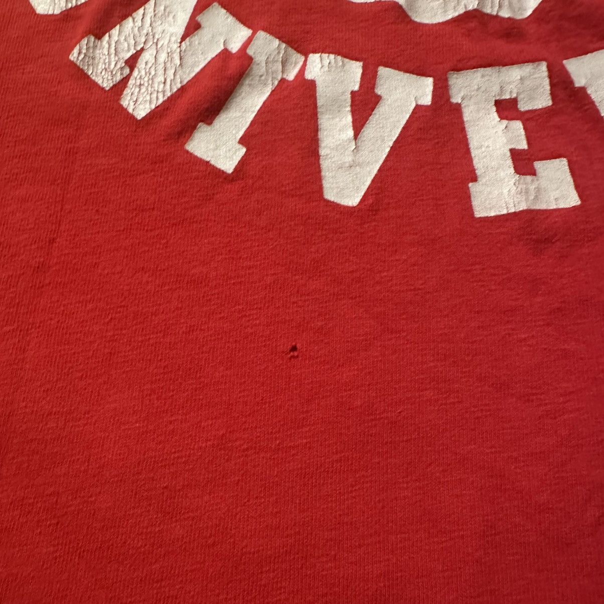 NCAA × Vintage VTG Stanford University Red Single Stitch 80s Crest Logo Size US L / EU 52-54 / 3 - 3 Thumbnail