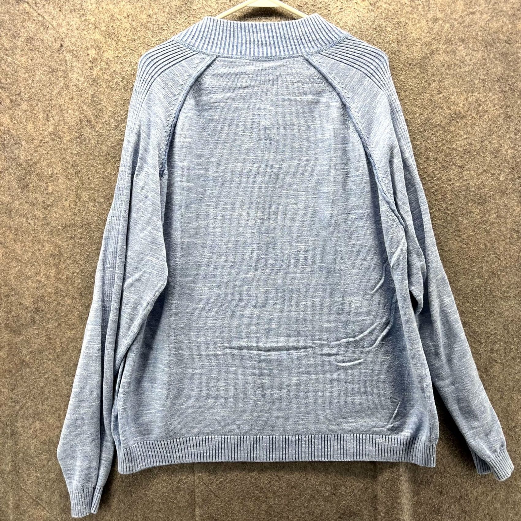 Tommy Bahama VINTAGE Tommy Bahama Sweater Mens L Blue 1/4 Zip Mock Neck Pullover Knit Reversible Size US L / EU 52-54 / 3 - 2 Thumbnail