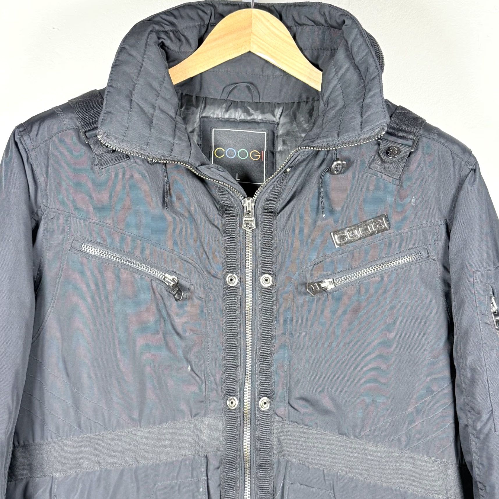 Coogi Coogi Bomber Jacket Black Puffer Lined Full Zip Men's Large Size US L / EU 52-54 / 3 - 6 Thumbnail