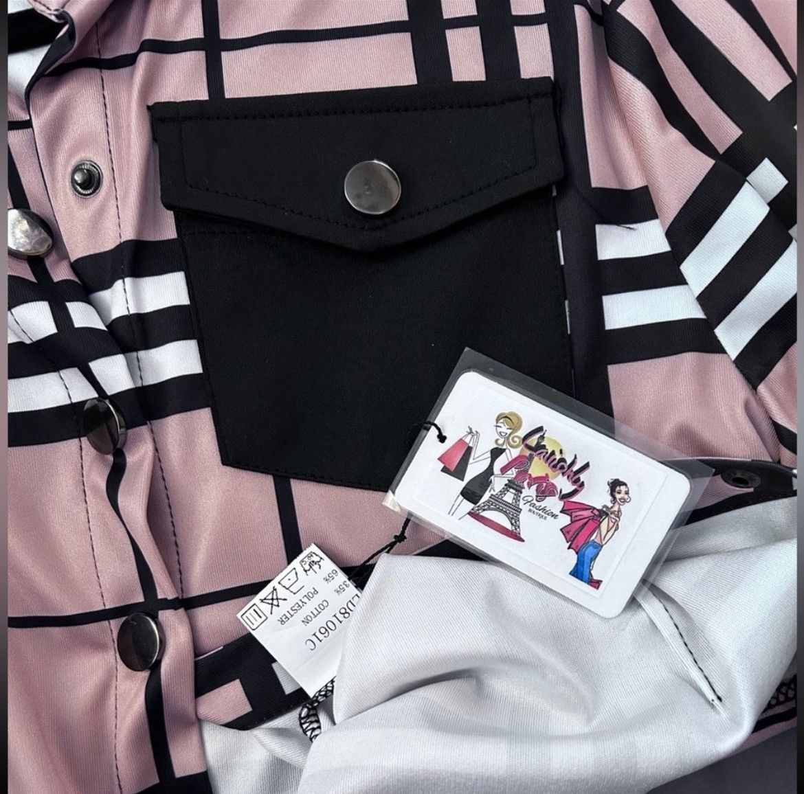 Designer × Other NWT, Lavishly Paris Designer Button Up Blouse. Size M / US 6-8 / IT 42-44 - 6 Thumbnail