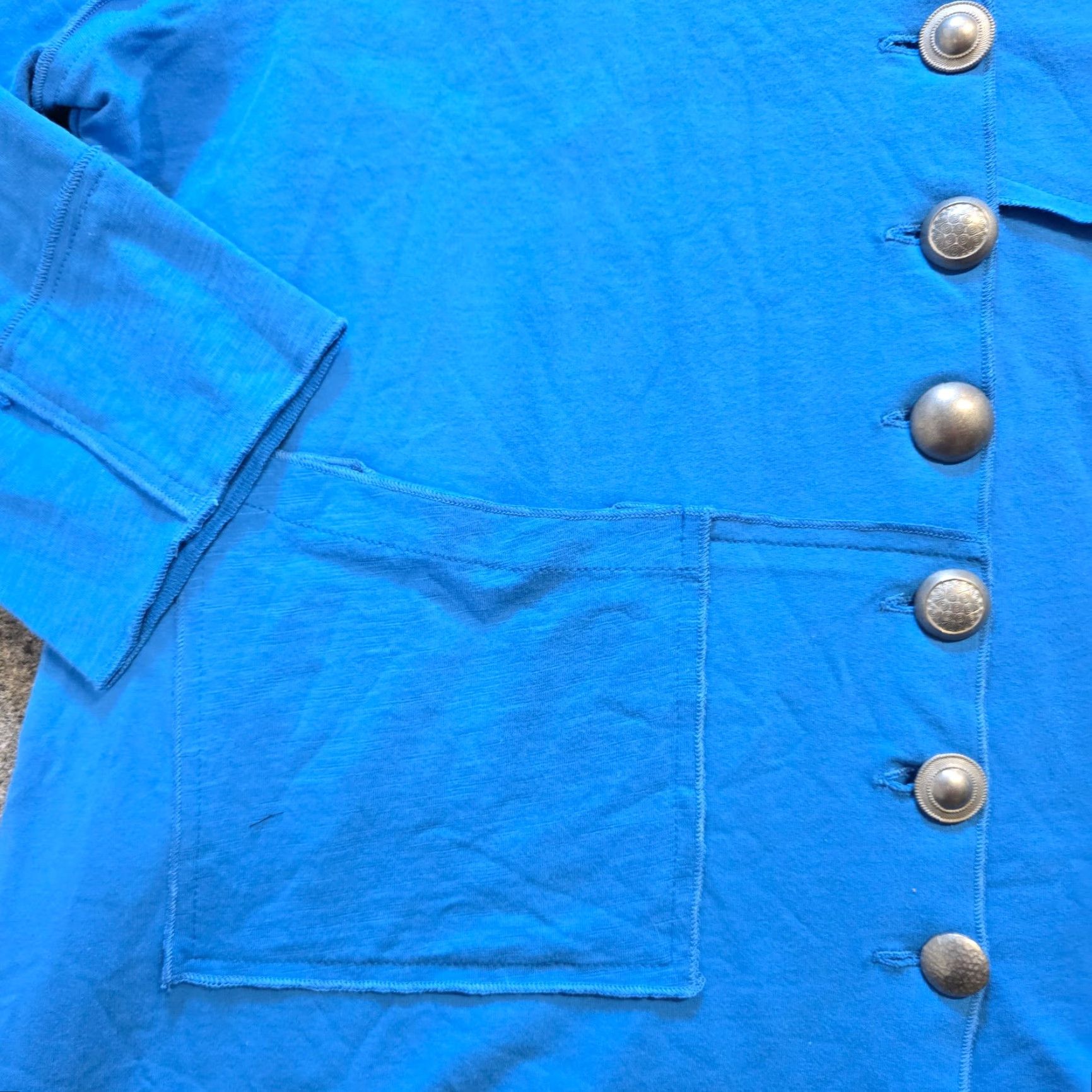Vintage Lulu B Jacket Womens XL Blue Button Pockets Long Sleeves Casual Capsule Beach Classic Size XL / US 12-14 / IT 48-50 - 4 Thumbnail
