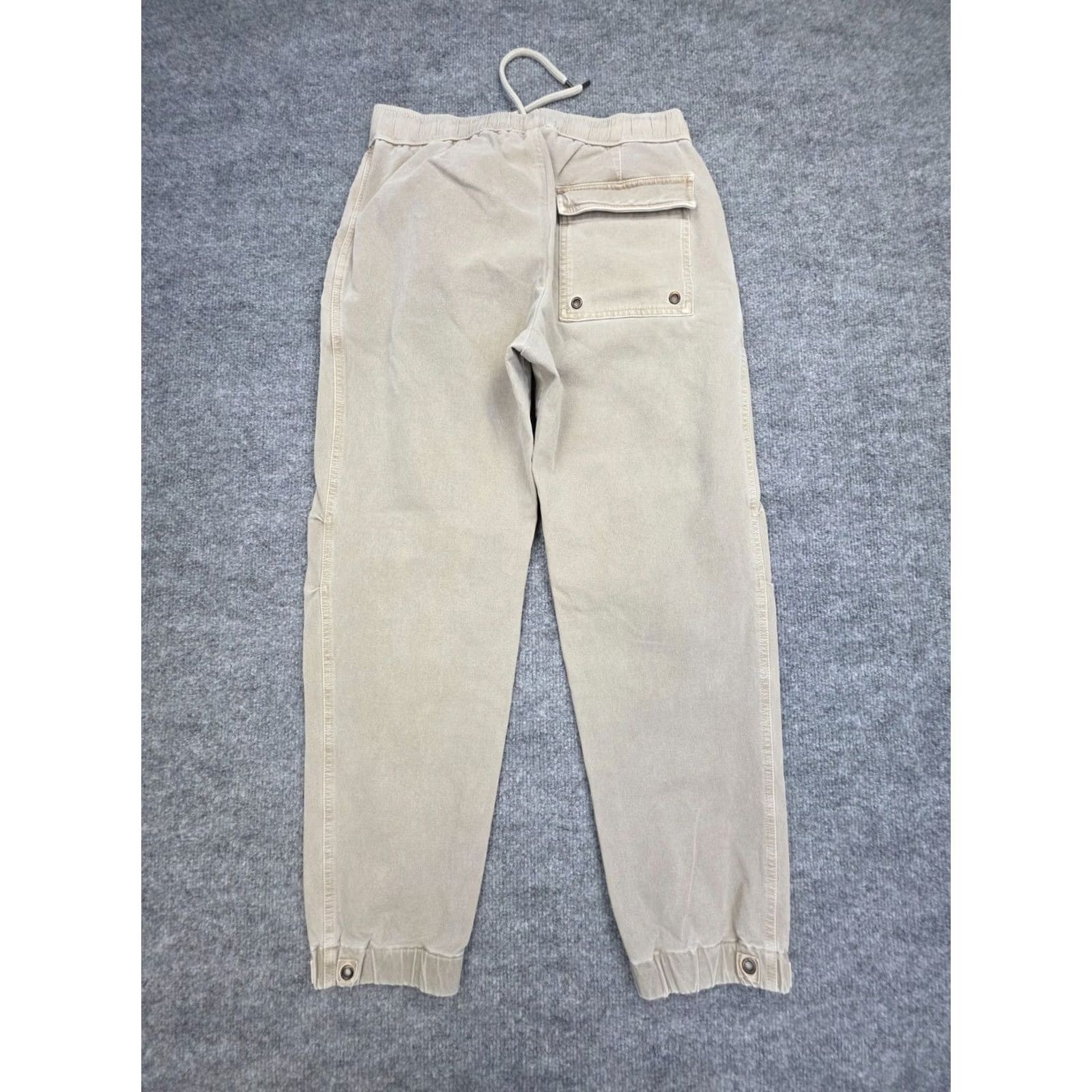James Perse James Perse Pants Jogger Women's 0 Beige Drawstring Cotton Stretch Size 25" / US 0 / IT 36 - 2 Thumbnail