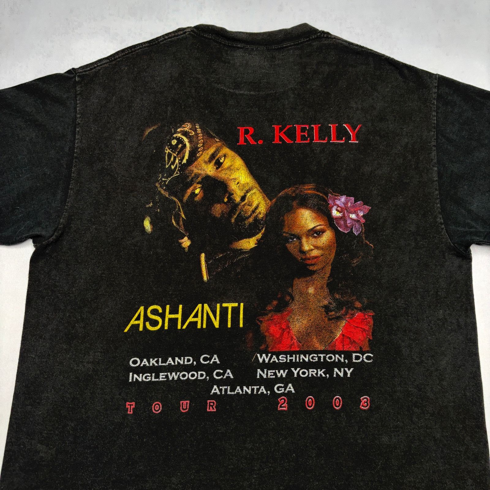 Delta Vintage 2003 R Kelly Ashanti Tour Shirt Rap Tee R&B Black L Size US L / EU 52-54 / 3 - 4 Thumbnail
