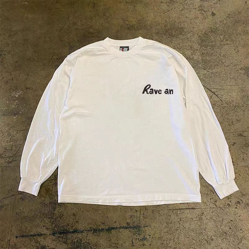 Japanese Brand White washed retro funny puppy print long sleeve t-shirt Size US M / EU 48-50 / 2 - 2 Thumbnail