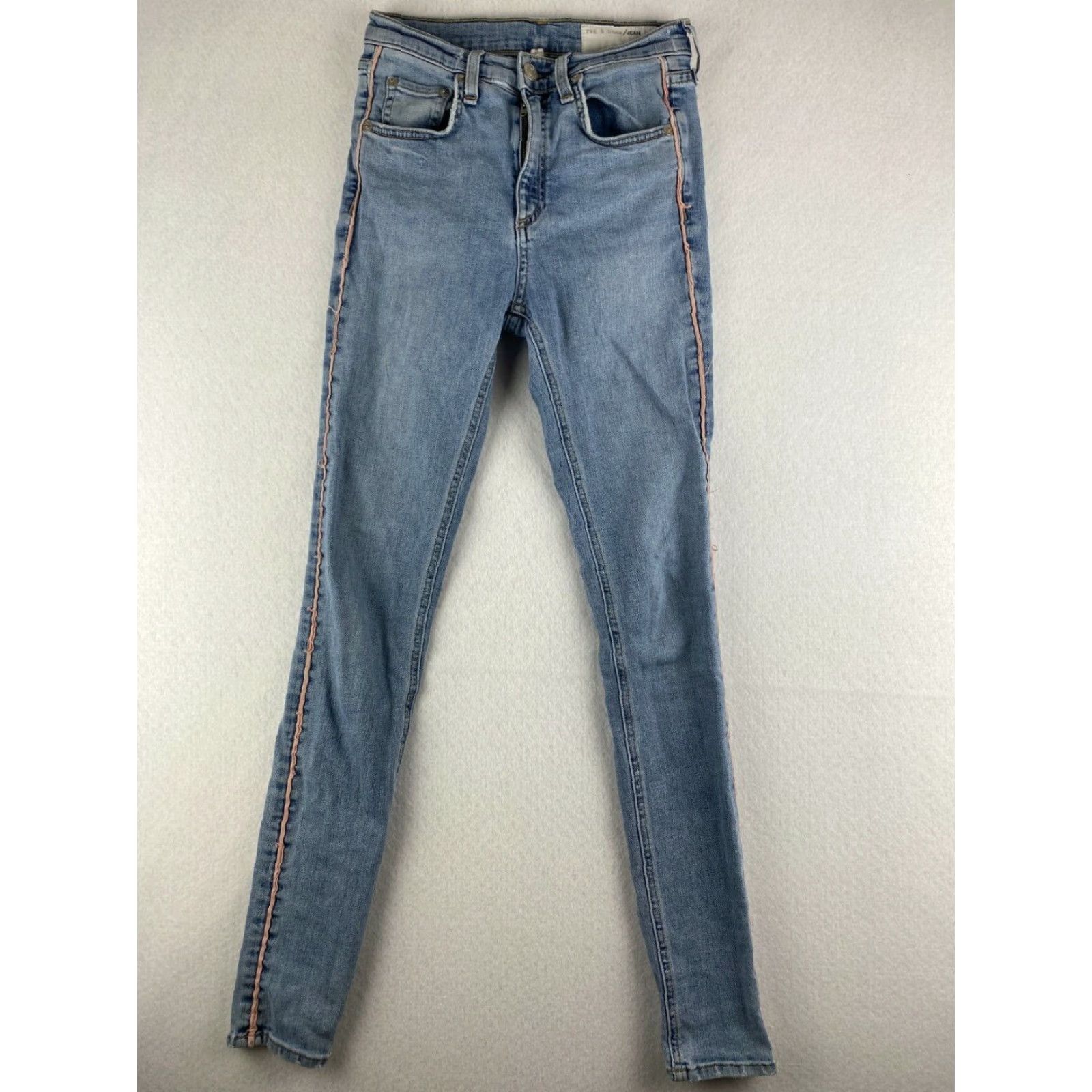 Rag & Bone Rag & Bone High Rise Skinny Jeans Womens 24 Blue Denim USA Made Distressed Jeans Women 24 Blue Distressed Denim Modern 90s Mens? Size 42" / US 20 - 2 Thumbnail