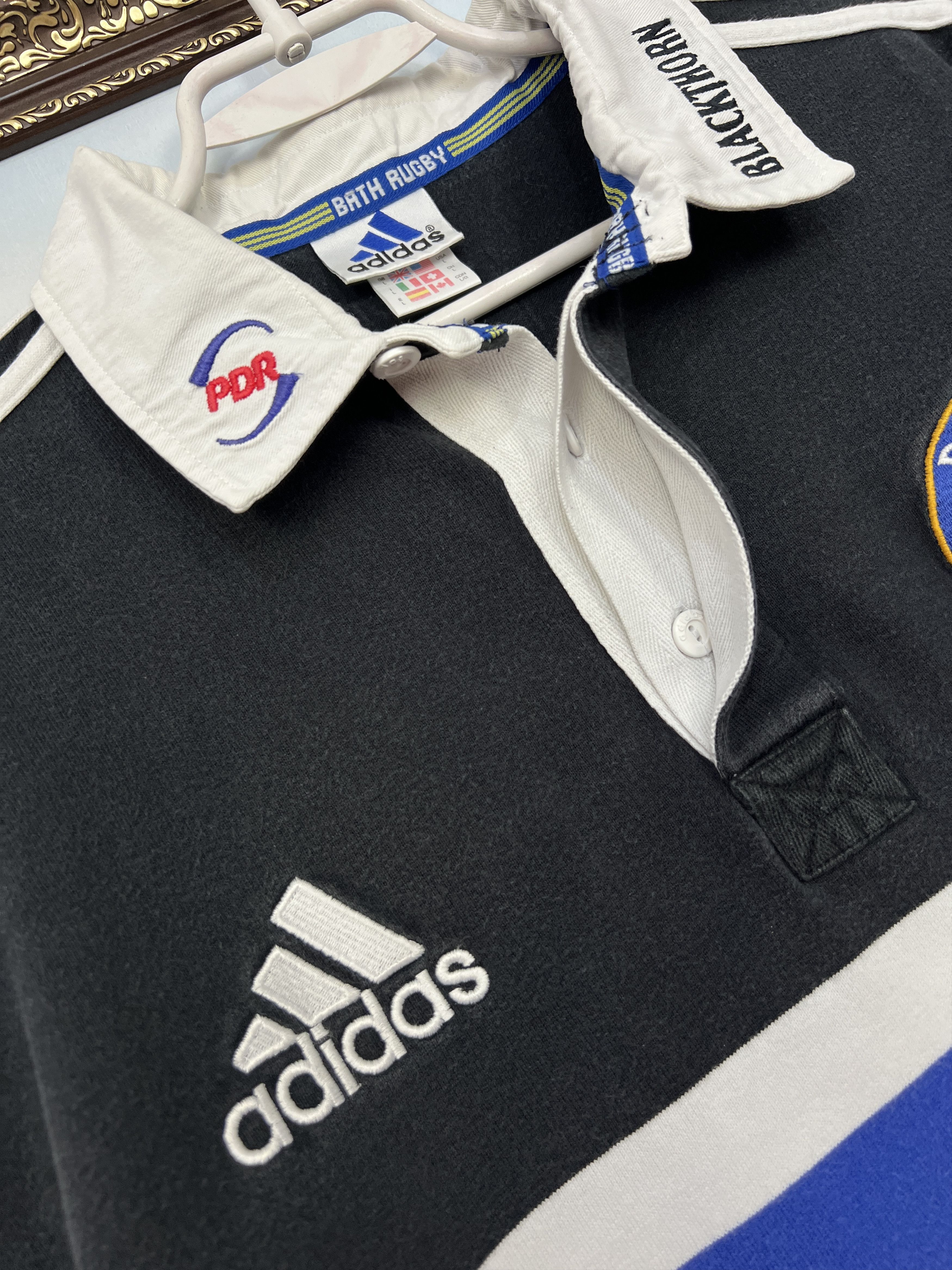 Vintage 90's Adidas Bath Rugby Union Long Sleeve Jersey