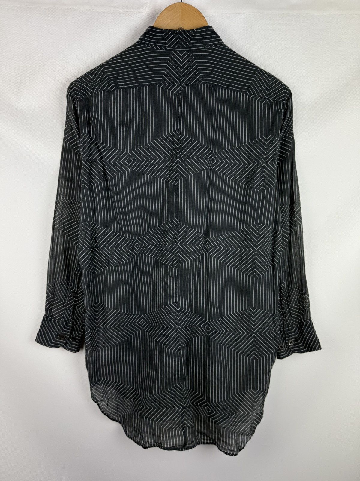 Dries Van Noten Dries Van Noten Geometric Patter Long Sleeve Shirt Dress Size XS / US 0-2 / IT 36-38 - 13 Thumbnail