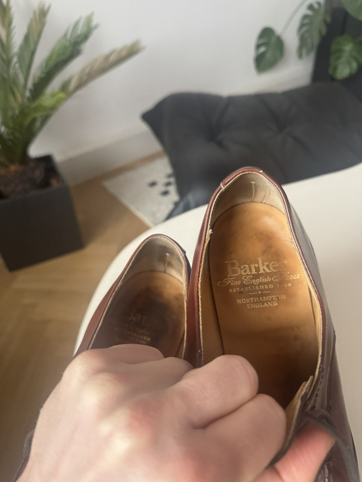 Leather BARKER Leather Derby Made in England Casual Brown Shoes Size US 9 / EU 42 - 5 Thumbnail