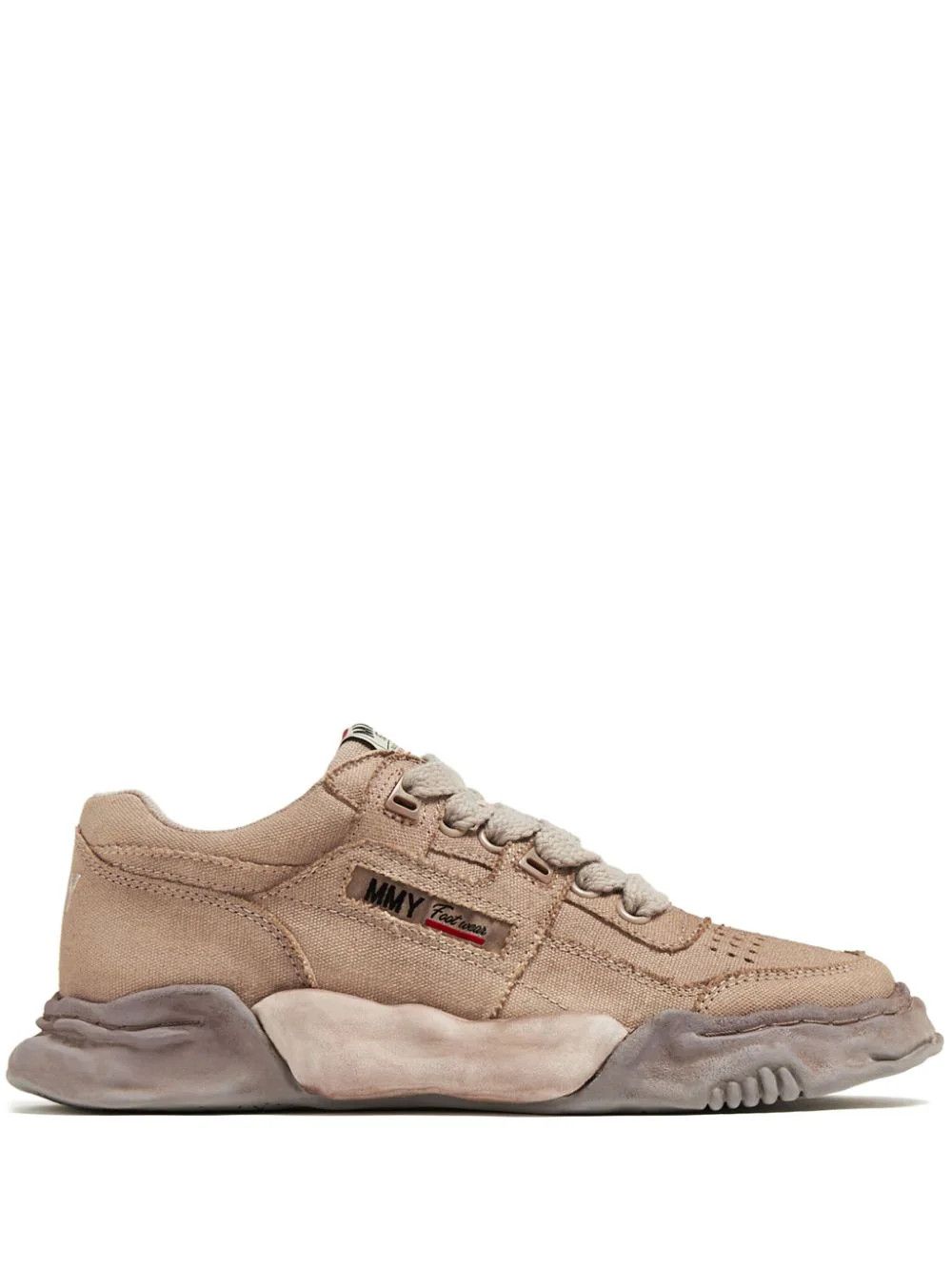 Maison MIHARA YASUHIRO o1mle0924 Canvas Low-Top Sneaker in Brown Size US 7 / EU 40 - 1 Thumbnail