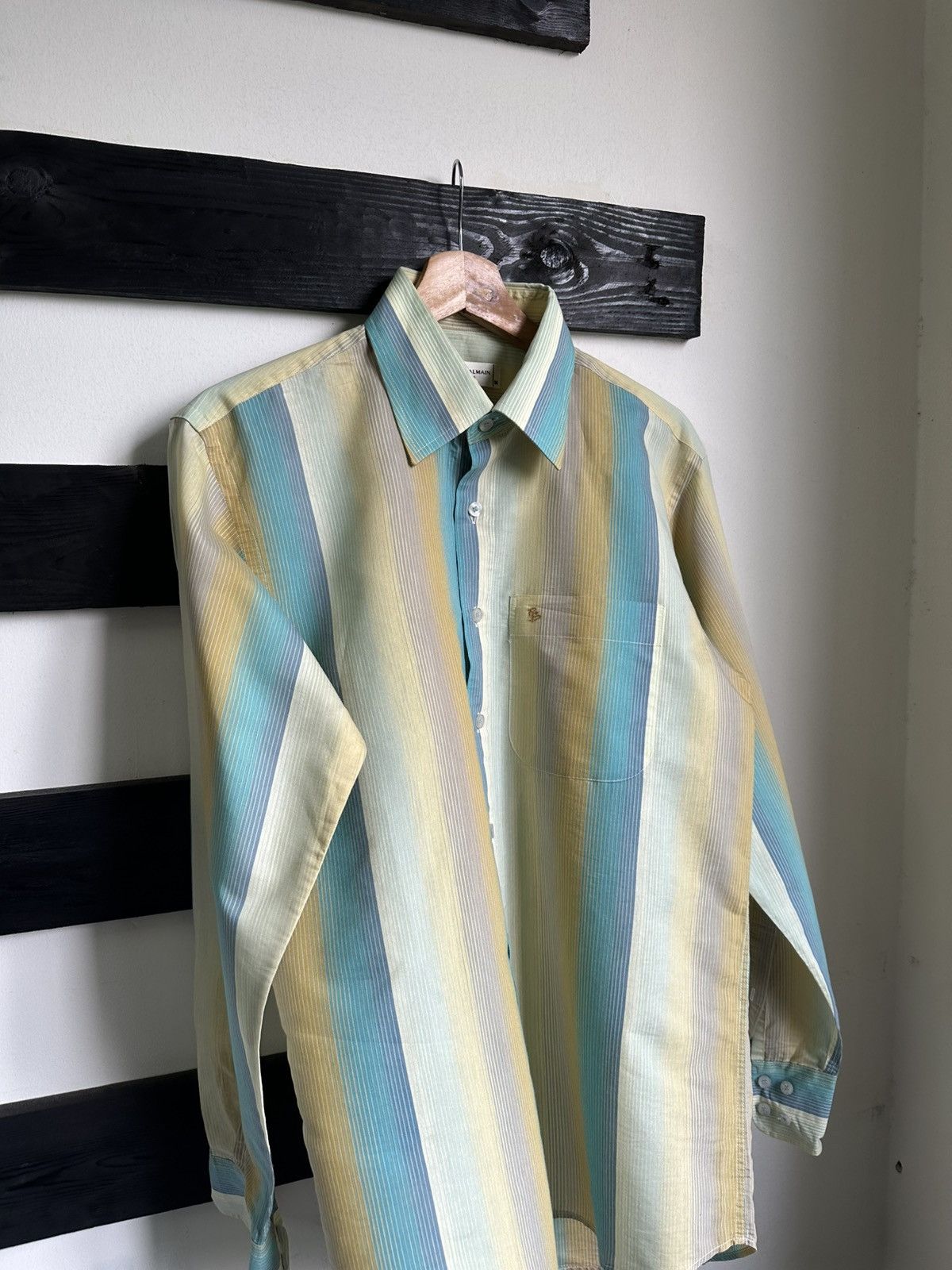 Balmain × Pierre Balmain × Vintage Vintage Pierre Balmain Button Up Shirt Size US M / EU 48-50 / 2 - 2 Thumbnail
