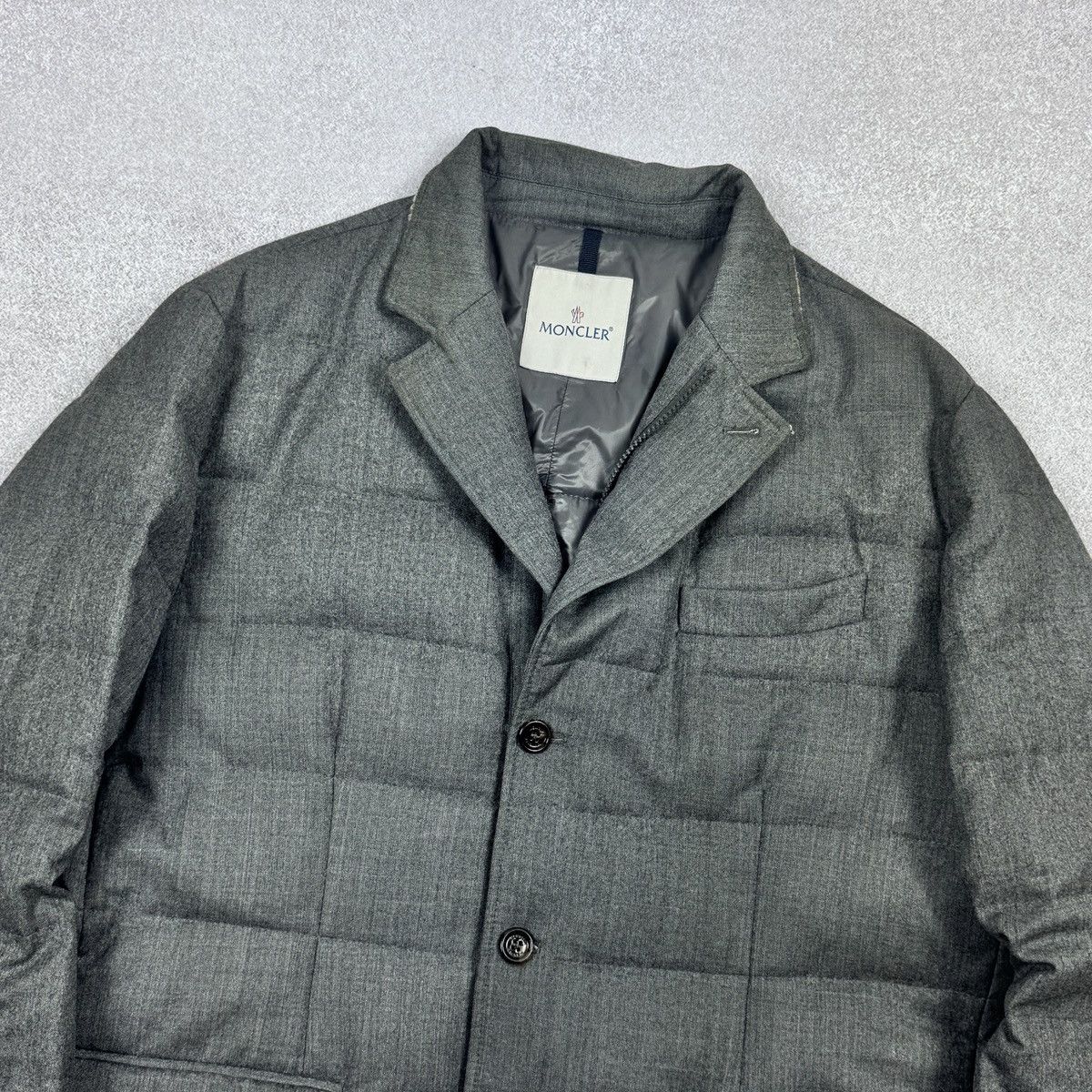 Moncler Men`s Moncler Rodin Gray Wool Puffer Jacket Size 6 / XXL Size US XXL / EU 58 / 5 - 8 Thumbnail
