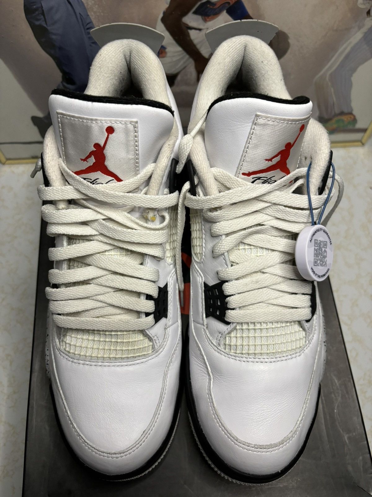 Jordan Brand Air Jordan 4 Retro OG white cement Size US 11.5 / EU 44-45 - 2 Thumbnail