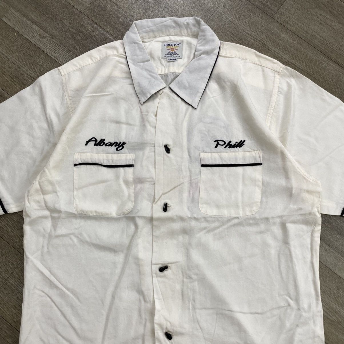 Japanese Brand Vintage Houston Hedrick Embroidery Bowling Military Shirt Size US XL / EU 56 / 4 - 10 Thumbnail