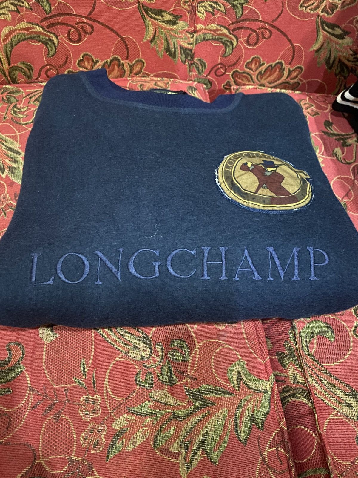 Longchamp Vintage Longchamp Paris Navy Blue Embroidered Sweatshirt Size US M / EU 48-50 / 2 - 8 Thumbnail