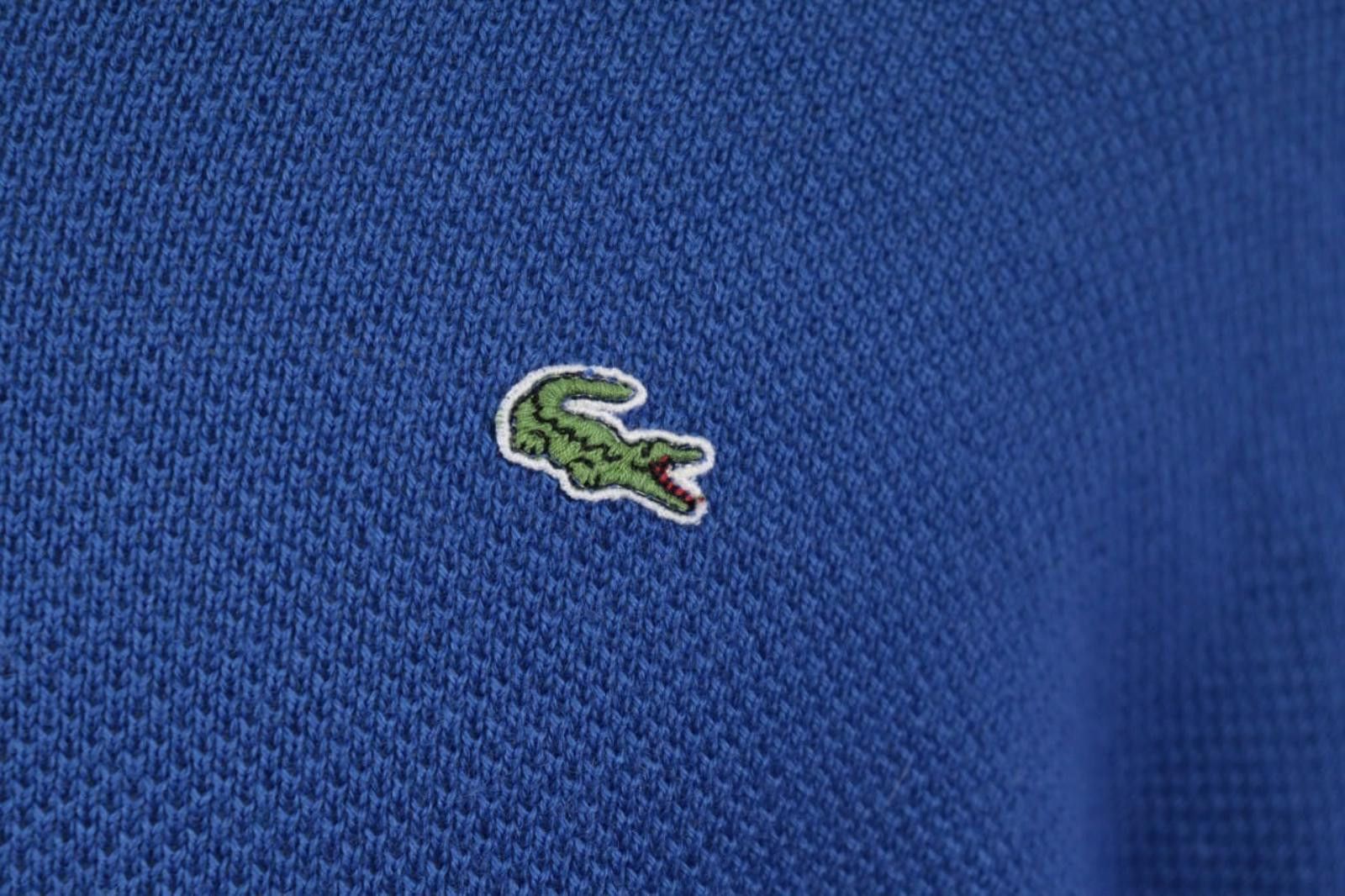 Lacoste Men Vintage Lacoste Blue Wool V-Neck Sweater Size 8 / 3XL Size US XXL / EU 58 / 5 - 5 Thumbnail